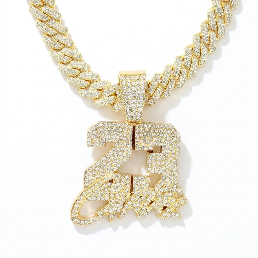 23 Script Necklace
