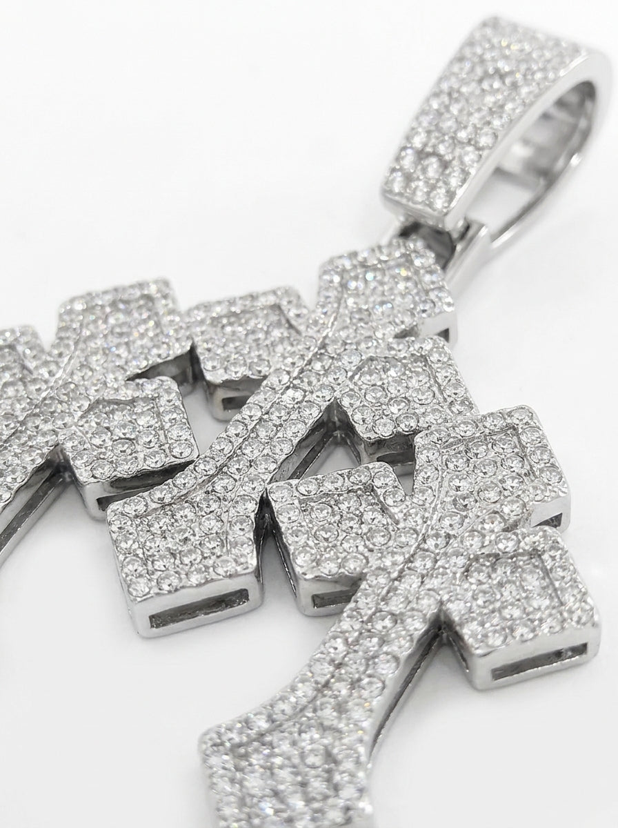 Triple Cross Pendant — Silver
