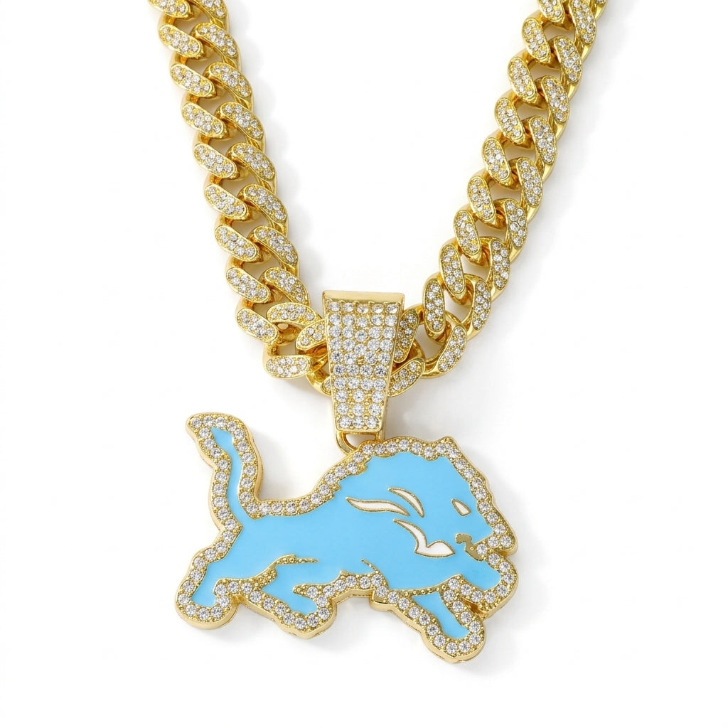 Detroit Lion Necklace