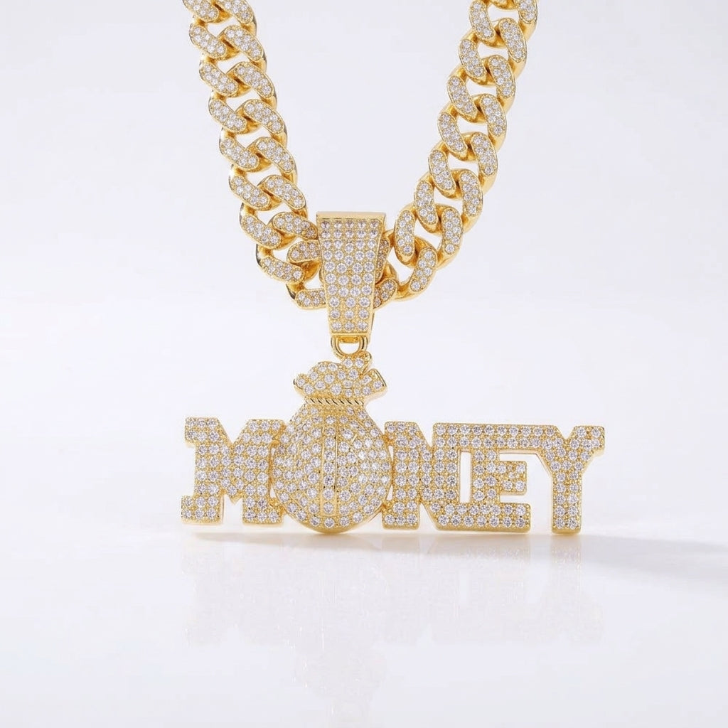 Money Bag Letter Necklace