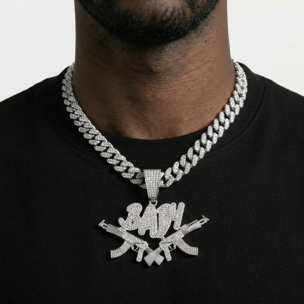 Crossed Rifles Necklace