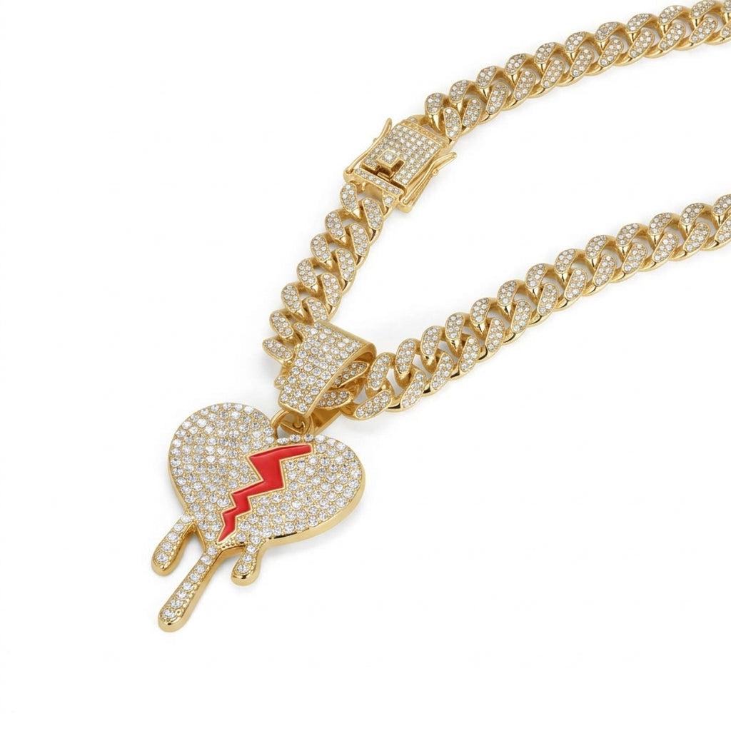 Dripping Heart Necklace