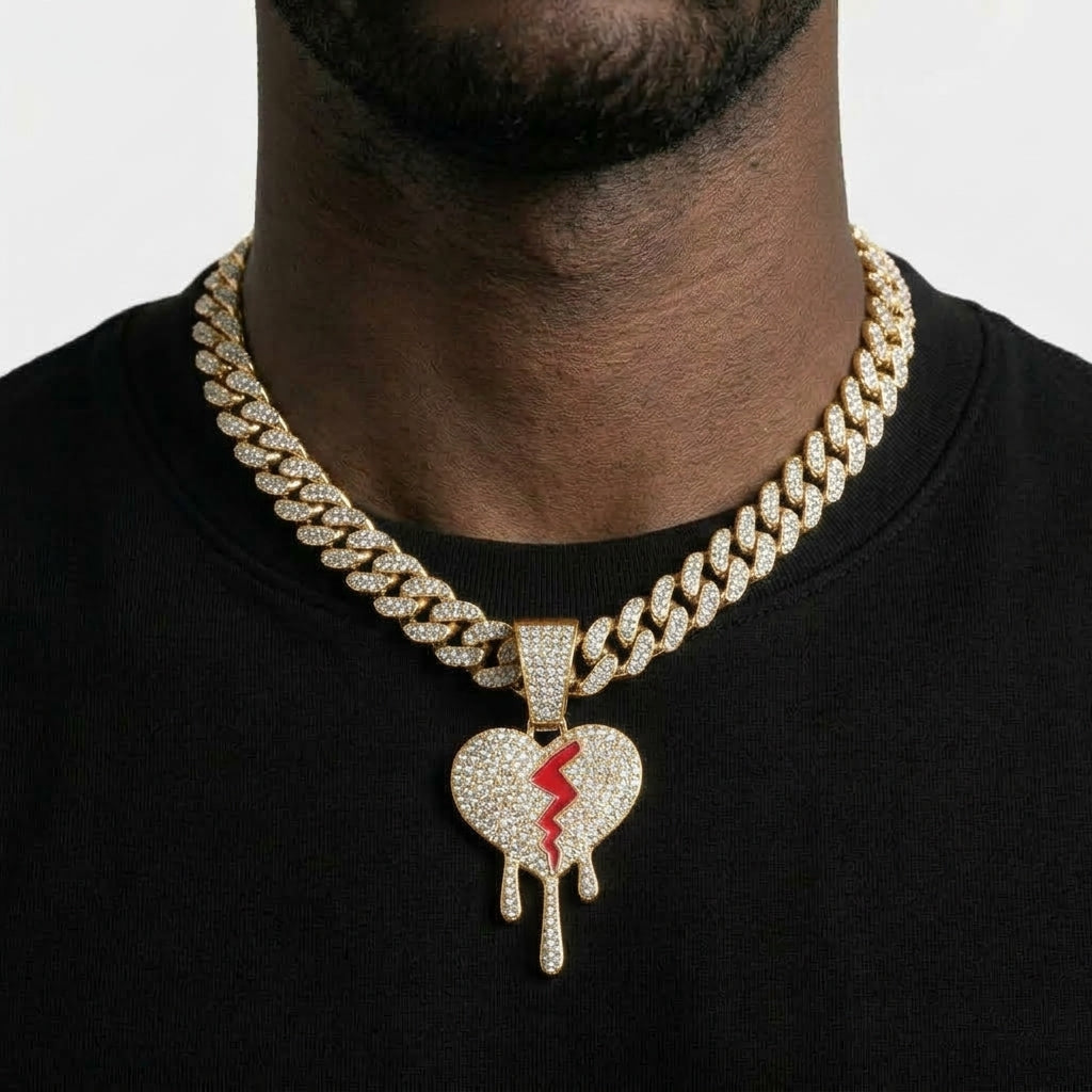 Dripping Heart Necklace