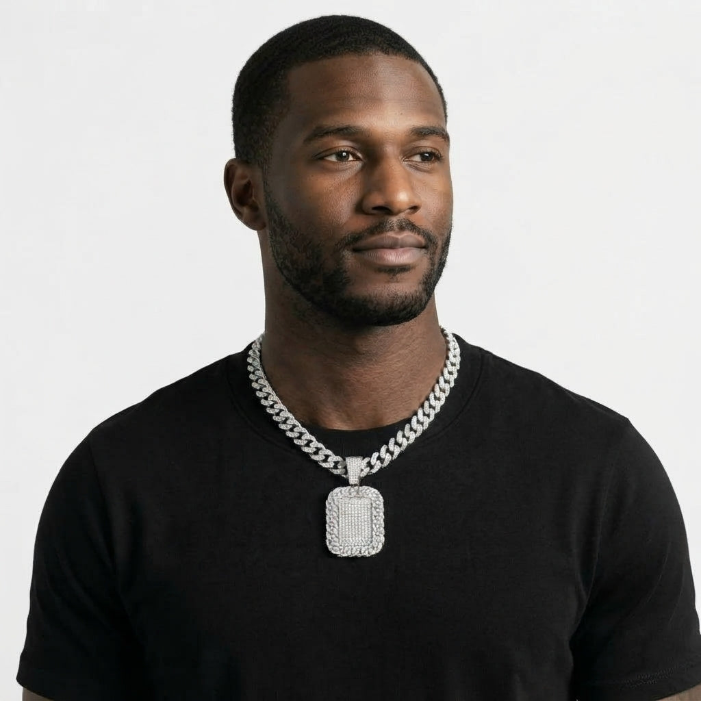 Square Halo Necklace