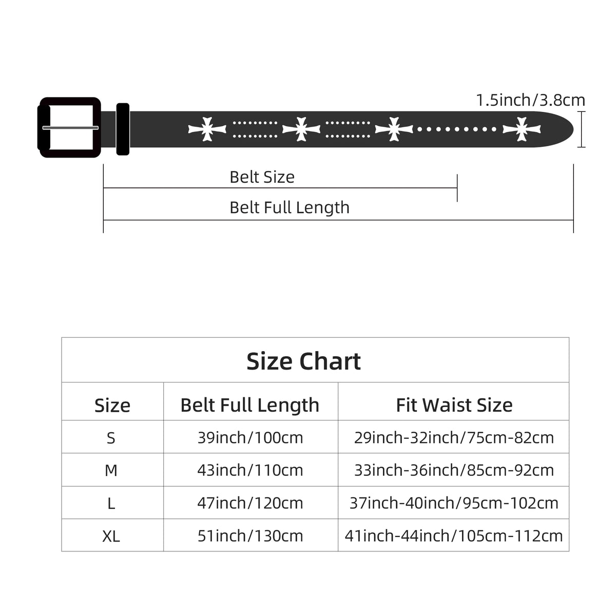 Cross Stud Belt