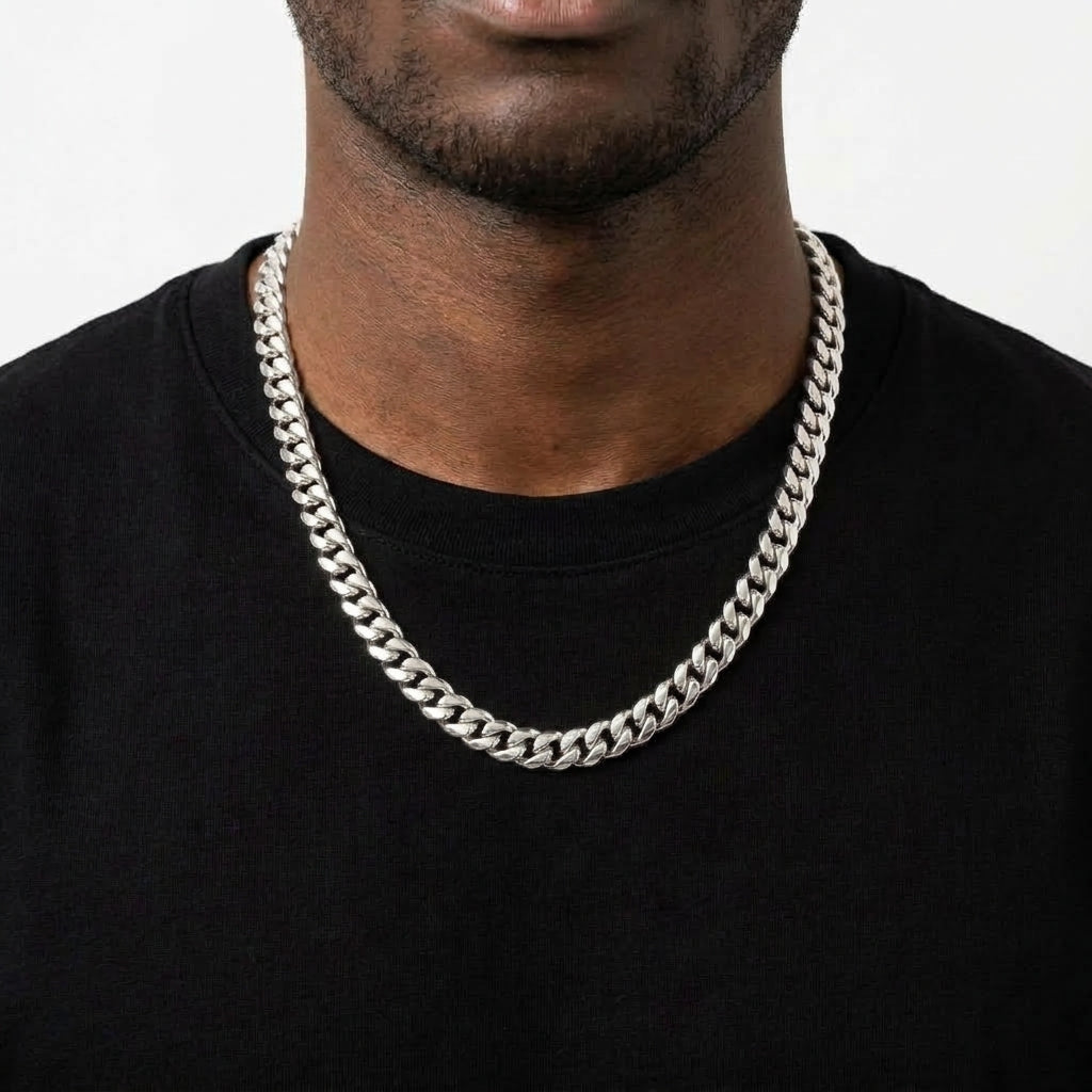 Cuban Chain — Silver, 14mm