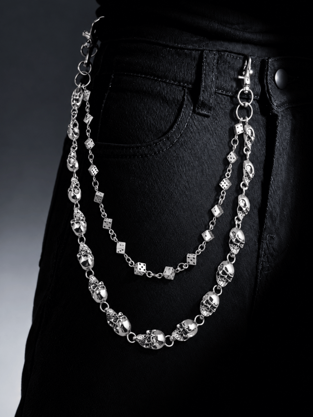 Skull Dice Pants Chain