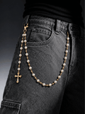 Pearl Cross Pants Chain