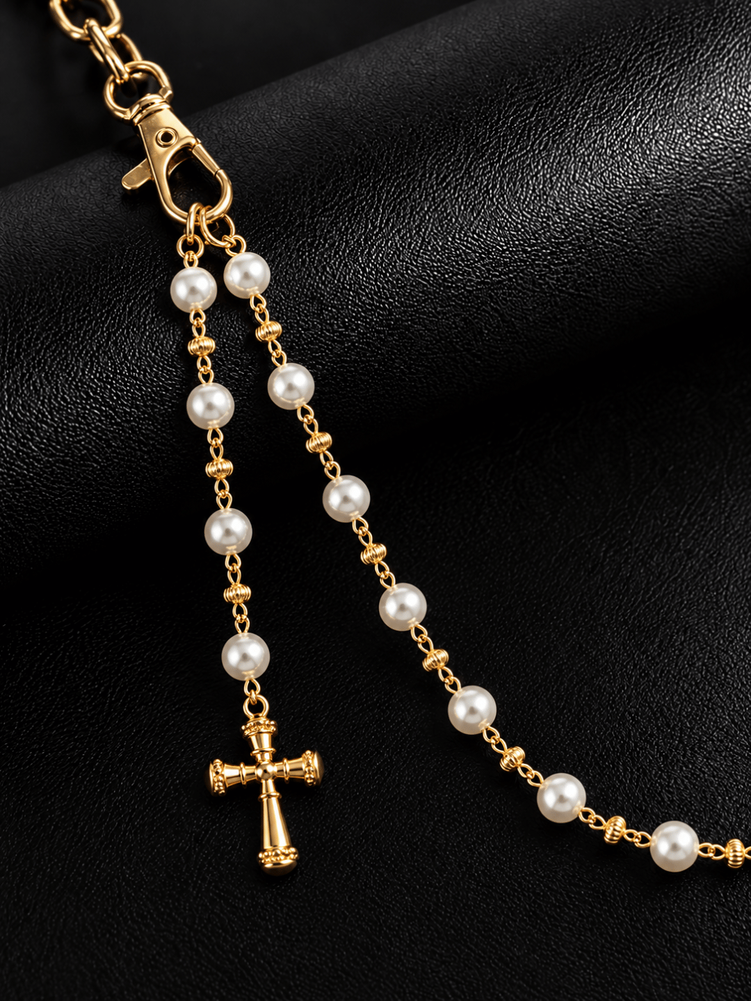 Pearl Cross Pants Chain