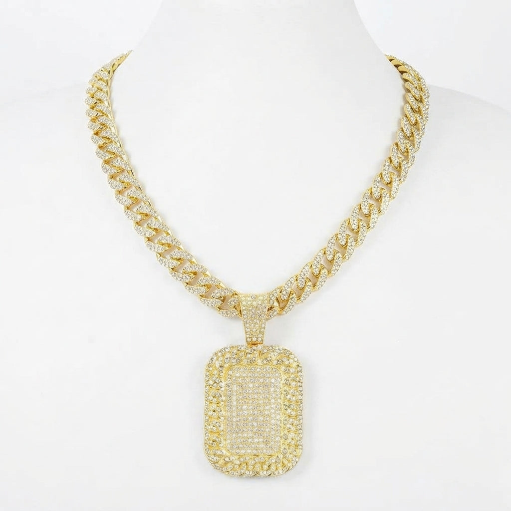 Square Halo Necklace