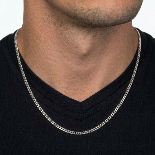 Cuban Chain — Silver, 3mm