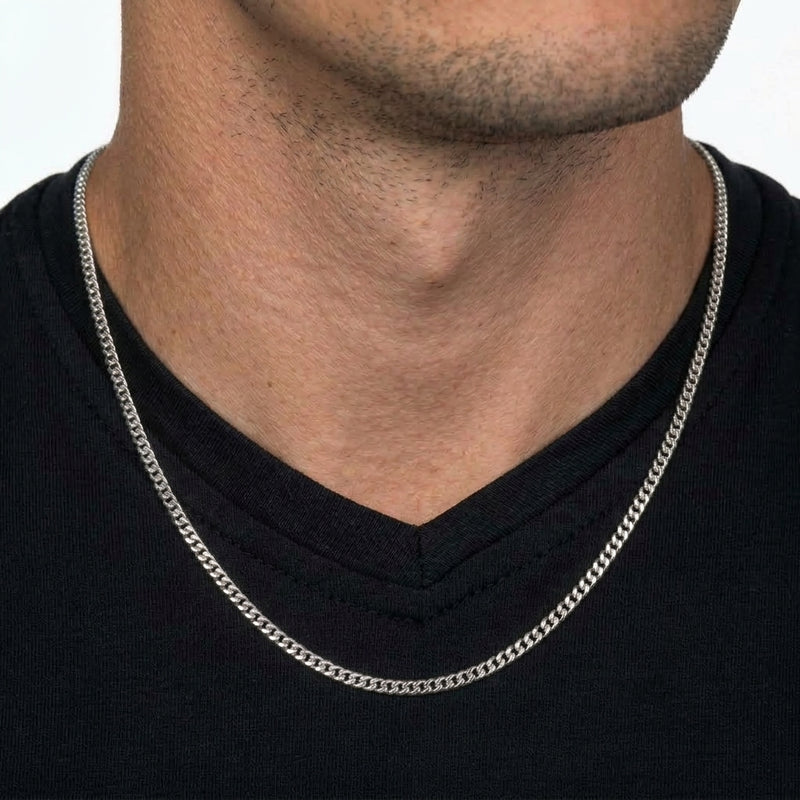 Cuban Chain — Silver, 3mm