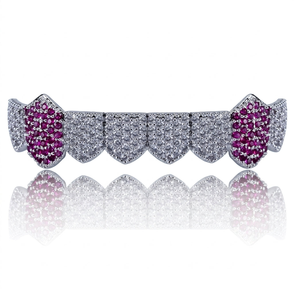 Purple Reign Grillz in Silver