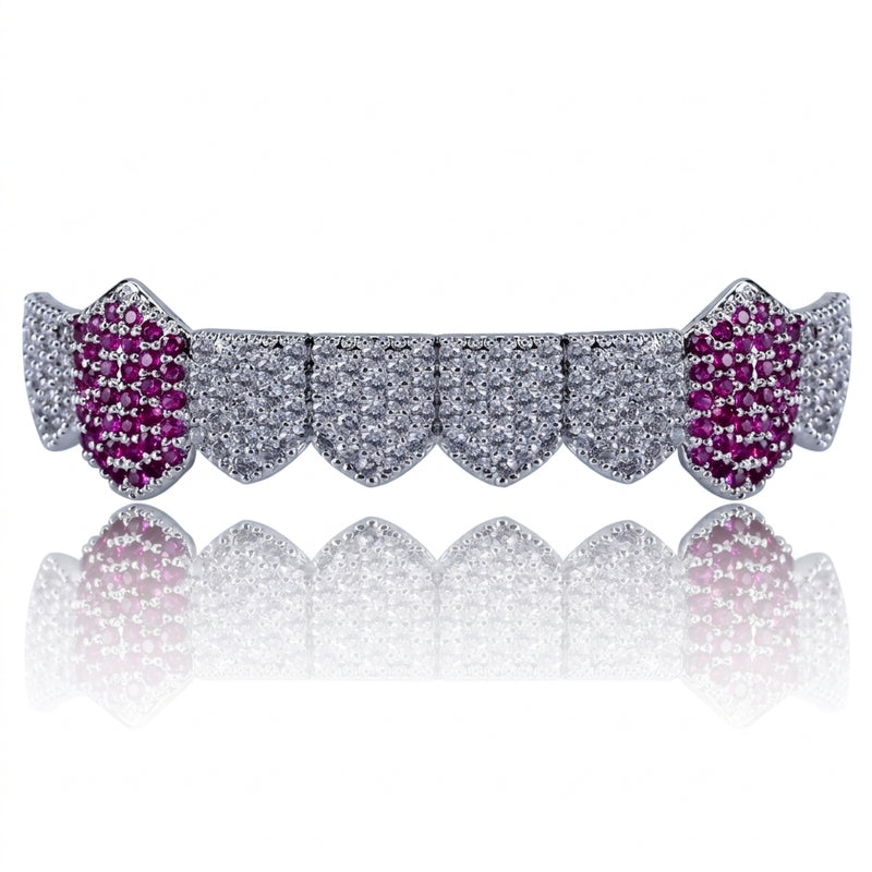 Purple Reign Grillz in Silver