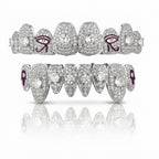 Egyptian Eye Iced Grillz in Silver