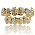Gold Iced Diamond Grillz Set