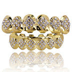 Gold Iced Diamond Grillz Set