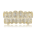 Diamond Grid Grillz in Gold