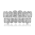 Diamond Grid Grillz in Silver