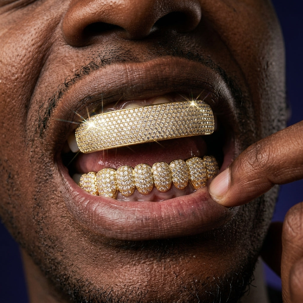 Ice Bar Grillz in Gold