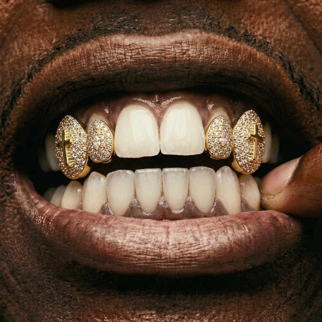 Iced Out Cross Grillz Teeth