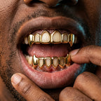 Gold Open-Face Fang Grillz