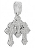 Triple Cross Pendant — Silver