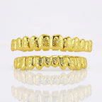 Gold Floral Engraved Grillz Set