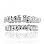 Silver Floral Engraved Grillz Set
