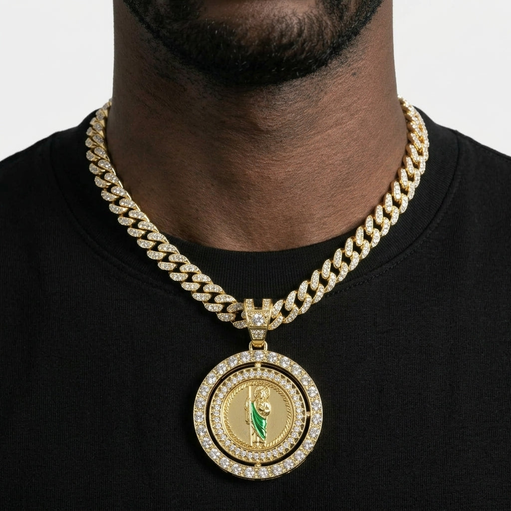 San Judas Spinner Necklace