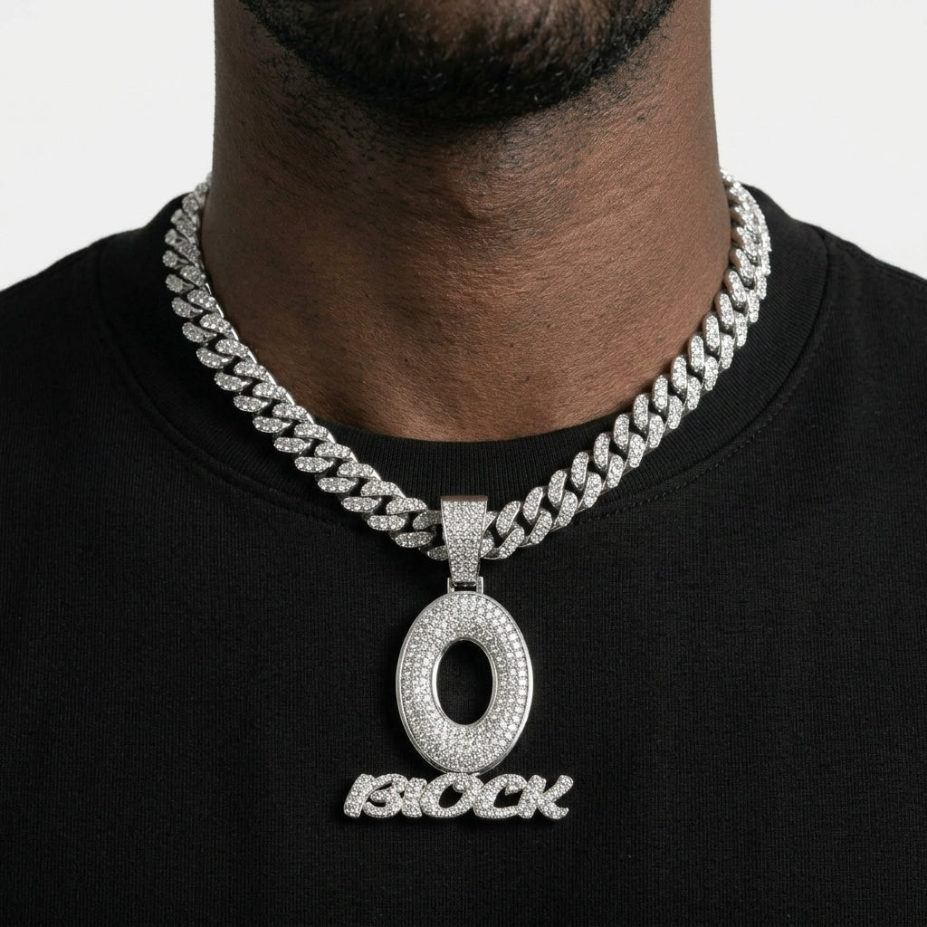 O Block Necklace