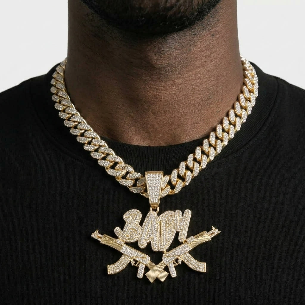 Crossed Rifles Necklace