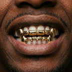 Gold Iced Fang Grillz