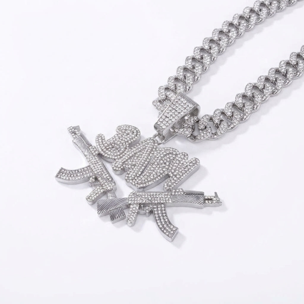 Crossed Rifles Necklace