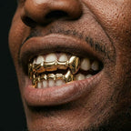 Gold Iced Fang Grillz