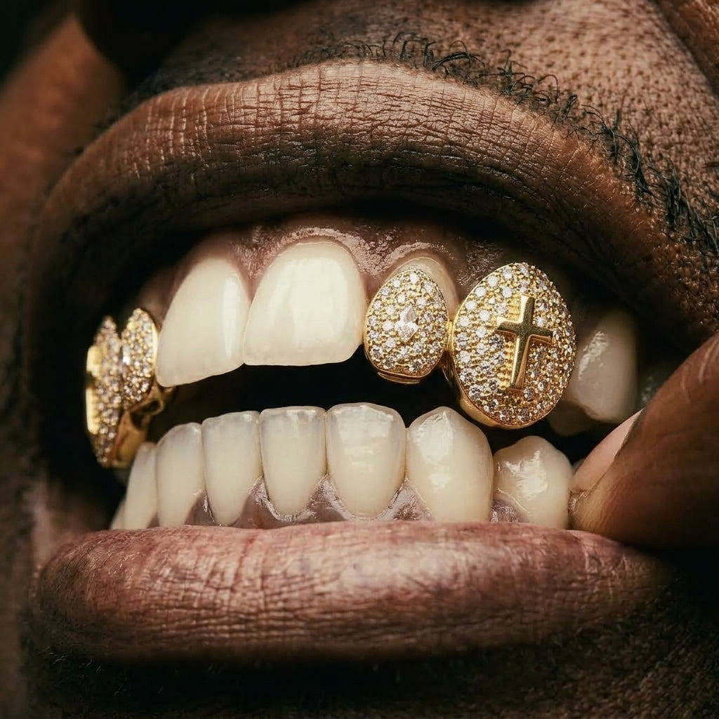 Iced Out Cross Grillz Teeth
