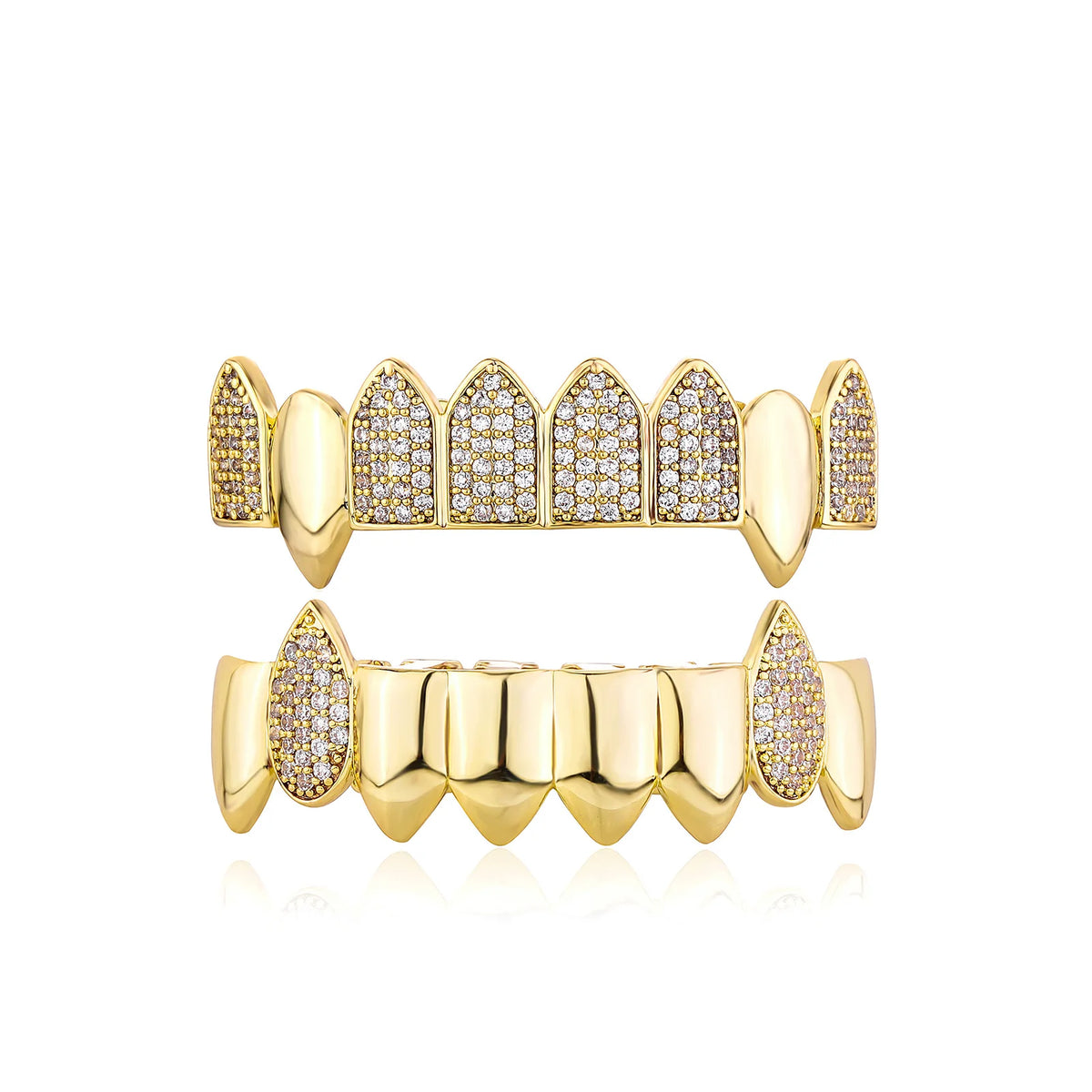 Gold Fang Crown Grillz in Gold