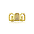 Gold Open Face Diamond Grillz