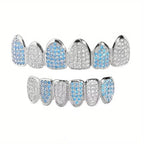 Blue & Silver Checkerboard Grillz
