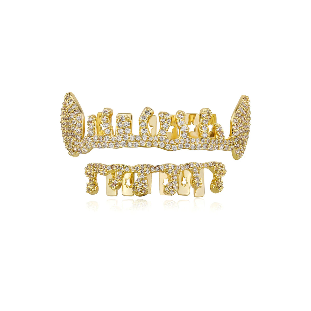 Crown Drip Grillz in Gold