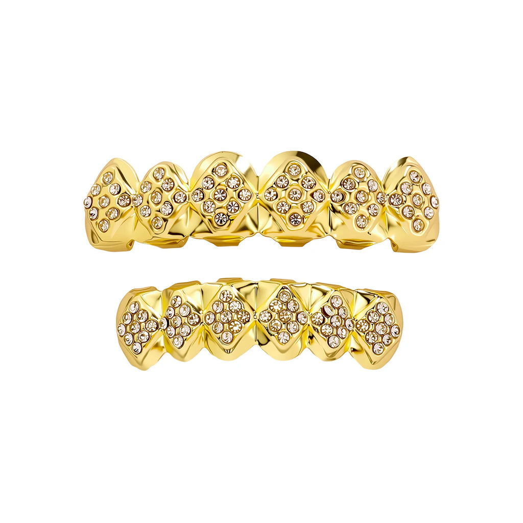 Diamond Lattice Grillz in Gold