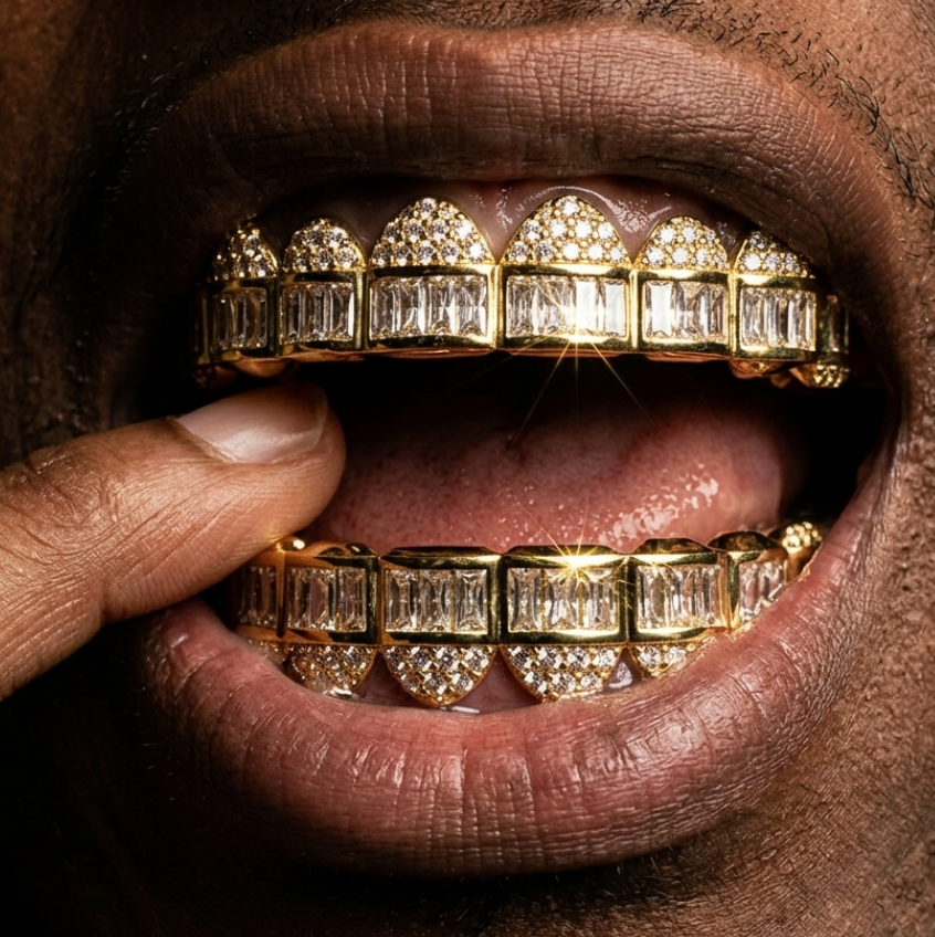 Royal Baguette Grillz in Gold