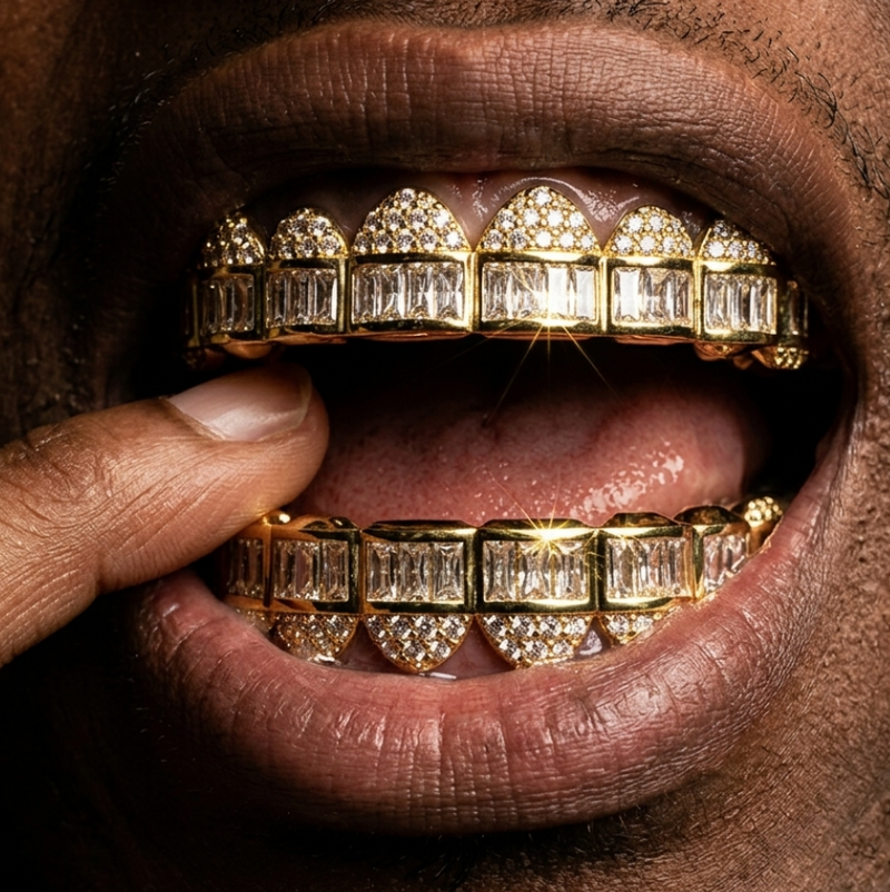 Royal Baguette Grillz in Gold