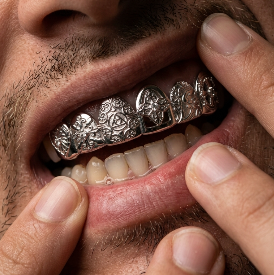 Royal Crest Grillz in SIlver