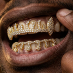 Crown Drip Grillz in Gold