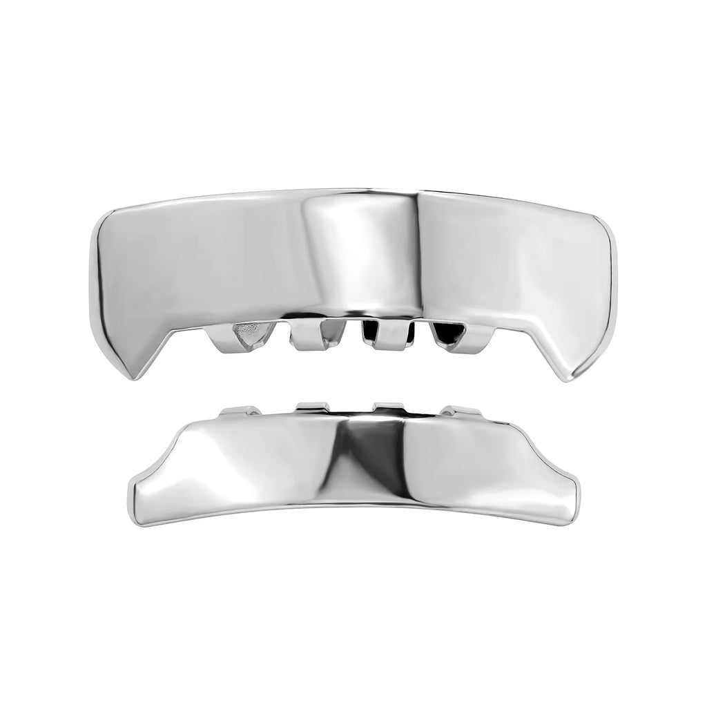 Silver Full-Coverage Grillz Set