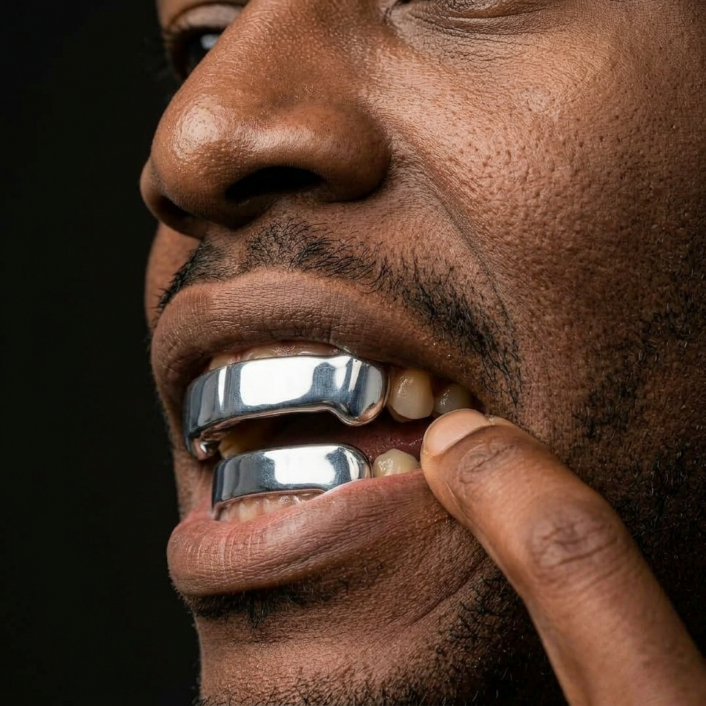 Silver Full-Coverage Grillz Set