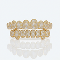 Iced Out Full Set Grillz in Gold