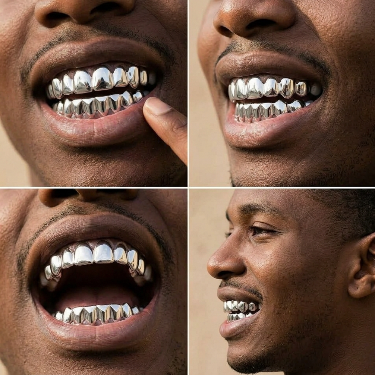 Silver Full-Coverage Grillz