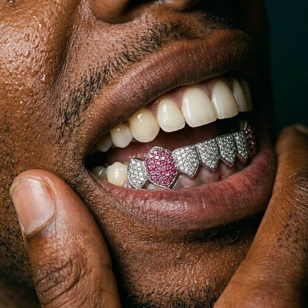 Purple Reign Grillz in Silver